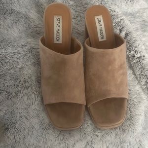 Nude Steve Madden Block Heels